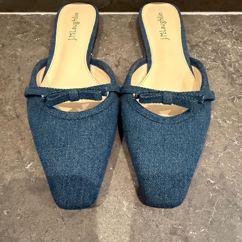 NWOT J.McLaughlin Holina Denim Mule Size 6.5